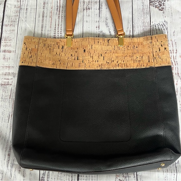 Lauren Ralph Lauren Vegan Pebbled Leather and Cork Bag - Picture 6 of 12